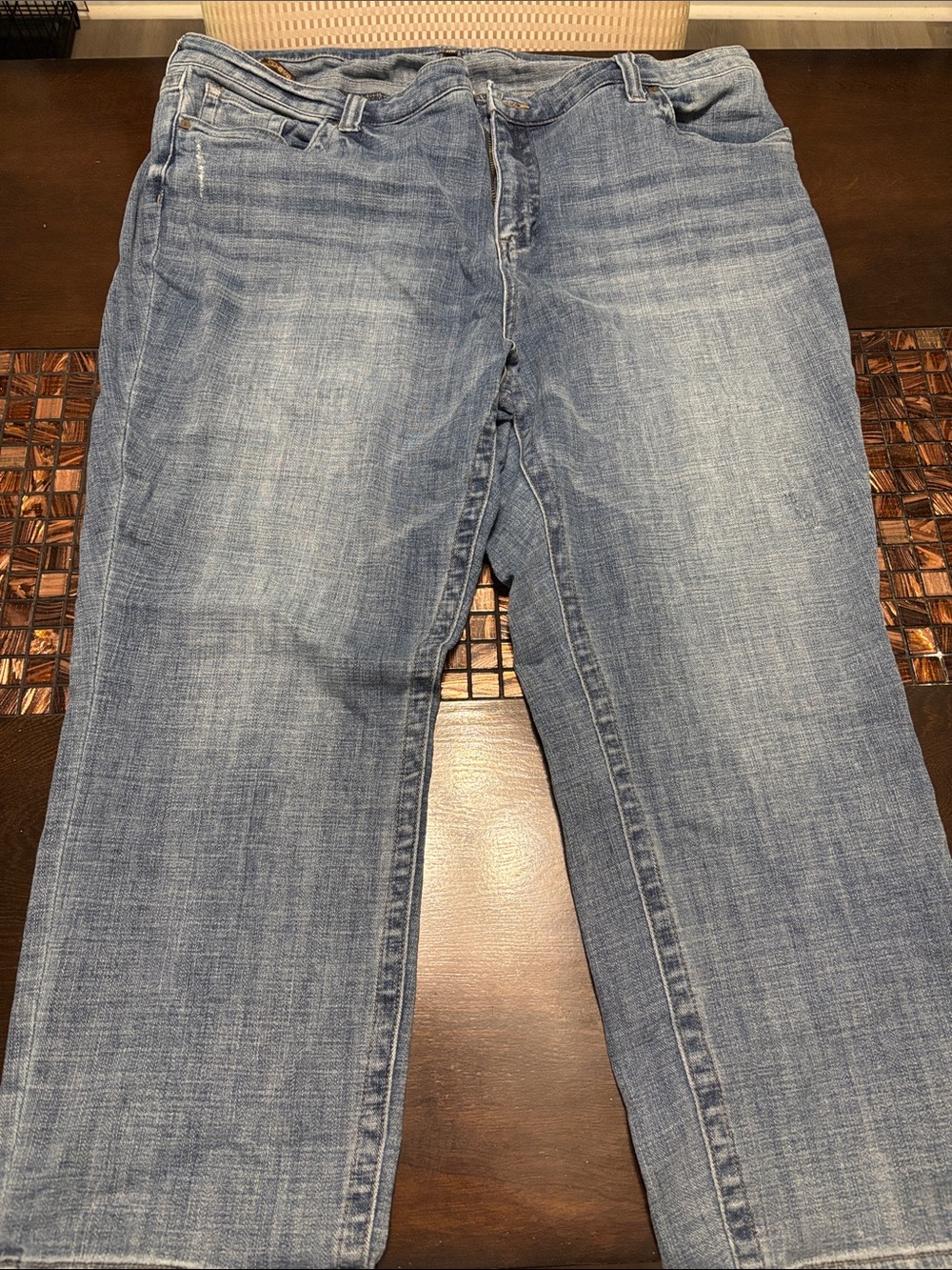Light Wash Straight Leg Jeans